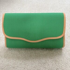 Burlington Linen Clutch Bag Kelly Green